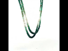 Natural Shaded Emerald Rondelle Facet Cut Beads Precious Necklace