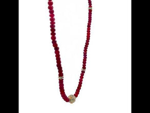 Natural Ruby Rondelle 4.5mm Facet Cut Bead Precious Necklace