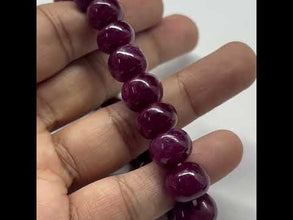 Natural Ruby Bracelet | Smooth 10-12mm Rondelle Beads 21 Pcs 230 Carats | Crimson Red VVS Clarity | For Her Precious Gemstone Jewelry