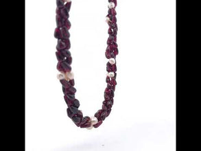 Handcrafted Garnet Drop Bead with Natural Pearl Accents Elegant Gemstone 17.7