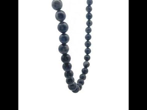 Natural Sodalite Plain 9mm Ball Semiprecious Necklace