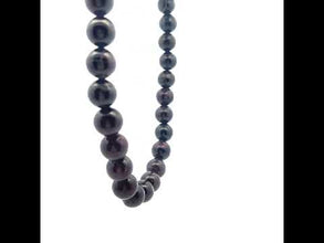 Natural Garnet Plain Ball Semiprecious Necklace