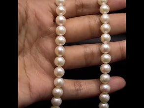 Natural Pearl 7.00 mm White Color Modern Pearl Necklace Jewelry