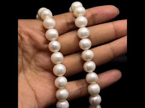 Natural Freshwater Pearl 10mm White Round Necklace 16.7inch Glossy Pearl Jewelry for Radiance and Peace