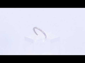 18K White Gold Diamond Half Eternity Ring | Prong-Set Wedding Band | Classic Timeless Design Jewelry