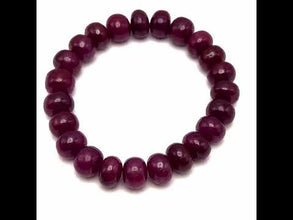 Natural Ruby Bracelet | Smooth 10mm Rondelle 23 Pcs 200 Carats | Crimson Red VVS Clarity | Bead Gemstone Jewelry
