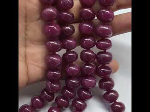 Natural Ruby Premium Necklace | Smooth 11-12mm Rondelle Beads 76 Pcs 889 Carats | Deep Crimson Red VVS Clarity | 27 Inch High Quality Gemstone Jewelry