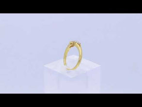 18K Yellow Gold Engagement Cluster Ring | Natural Diamond Triple Floral Motif | Classic Bridal Jewelry