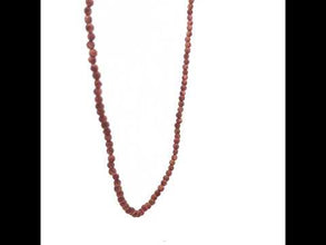 Natural Brown Sunstone Plain Ball Semiprecious Necklace