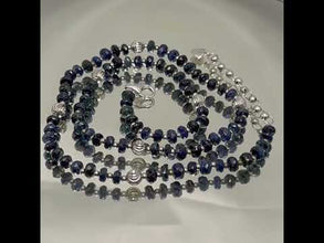 Protection Gem Natural Spinel 4.5mm with 925 Sterling Silver Station Necklace Faceted Rondelle Beaded Gemstone Silver Charms