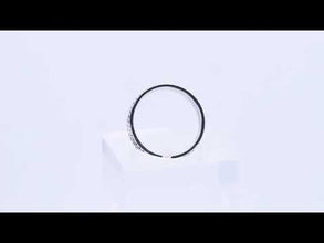 18K White Gold Geometric Diamond Band | Black PVD Detail | Mirror Finish Luxury Stackable Ring