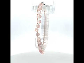 Natural Rose Quartz 8-10mm Briolette Bracelet | 9 Inch Dangle Gemstone Jewelry Everyday Wear
