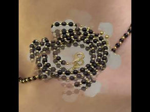 Natural Black Spinel | 925 Sterling Silver | Plain Smooth Ball Beaded Necklace | 4mm | VVS1 Clarity | 18 Inch Gemstone Jewelry