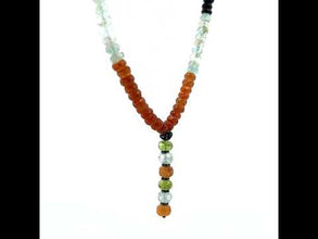 Natural Citrine Peridot Aquamarine Spessartite Smoky Quartz Handmade Necklace