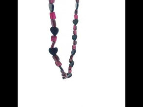 Natural Garnet with Heart Silver Sunstone Gemstone Necklace