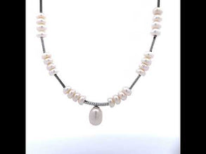 Classic Plain Pearl Station Necklace