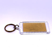 Radha Krishna 24K Gold Foil Talisman Laser Engraved Devotional Art Keychain - Keychain