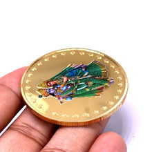 Radha Krishna 24K Gold Plated Swiss Coin – Sacred Symbol of Love Devotion & Divine Blessings - Coins