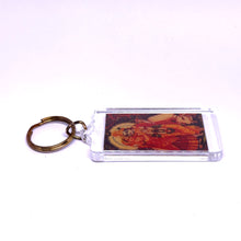 Radha Krishna Devotional Colored Keychain 24K Gold Foil for Love & Inner Peace Gift - Keychain