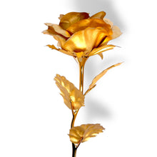 Rose 24K Gold Foil Long Stem Handcraft Floral Leaves Special Eternal Love Keepsake Gift - Gold Foil