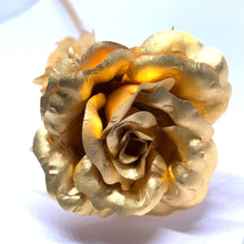 Rose 24K Gold Foil Long Stem Handcraft Floral Leaves Special Eternal Love Keepsake Gift - Gold Foil