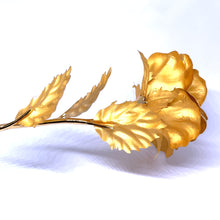 Rose 24K Gold Foil Long Stem Handcraft Floral Leaves Special Eternal Love Keepsake Gift - Gold Foil