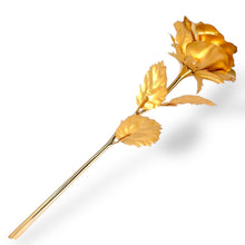 Rose 24K Gold Foil Long Stem Handcraft Floral Leaves Special Eternal Love Keepsake Gift - Gold Foil