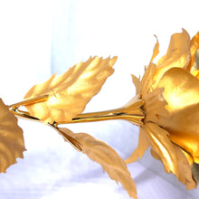 Rose 24K Gold Foil Long Stem Handcraft Floral Leaves Special Eternal Love Keepsake Gift - Gold Foil