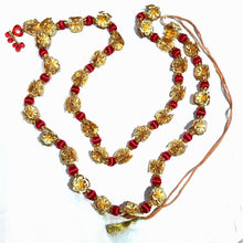 Royal 24K Gold Foil Flower Garland Embellished Satin Bauble Balls Handcrafted Divine Jewelry - Gold Foil