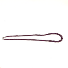 Ruby Natural Necklace | Smooth 4–10mm Rondelle Beads 122 Pcs 233.30 Carats | Burgundy Red VS Clarity | 22.5 Inch July