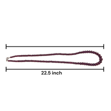Ruby Natural Necklace | Smooth 4–10mm Rondelle Beads 122 Pcs 233.30 Carats | Burgundy Red VS Clarity | 22.5 Inch July