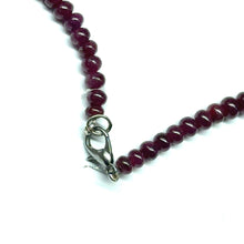 Ruby Natural Necklace | Smooth 4–10mm Rondelle Beads 122 Pcs 233.30 Carats | Burgundy Red VS Clarity | 22.5 Inch July