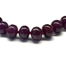 Ruby Opera Necklace | Smooth 10–11mm Rondelle Beads 74 Pcs 772.27 Carats | Crimson Red VVS Clarity | 27 Inch Natural