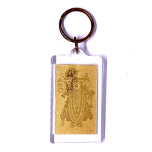 Shrinathji Laser Engraved Premium Keychain 24K Gold Foil Devotional Gift for Spiritual Strength Gift - Keychain