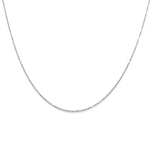 Silver Beaded Chain Necklace – Minimalist Rhodium-Plated and Layered Versatile Jewelry - Necklace