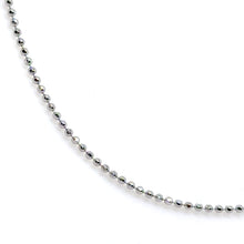 Silver Beaded Chain Necklace – Minimalist Rhodium-Plated and Layered Versatile Jewelry - Necklace