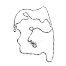 Silver Beaded Chain Necklace – Minimalist Rhodium-Plated and Layered Versatile Jewelry - Necklace