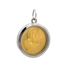 Tri-Dhatu Snake Chinese Zodiac Pendant – Tri-Dahatu Handcrafted Talisman in Gold Silver & Copper for Wisdom Intuition &