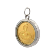 Tri-Dhatu Snake Chinese Zodiac Pendant – Tri-Dahatu Handcrafted Talisman in Gold Silver & Copper for Wisdom Intuition &