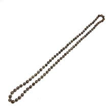 Snowflake Obsidian Necklace 8mm Faceted Round Brown Color 30 Inch Natural Gemstone VVS Clarity Healing Jewelry