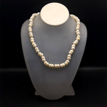 Natural Freshwater Pearl Necklace 9mm Cream Button Shape 19.2’’ Fashion Jewelry for Style and Calm - Necklace