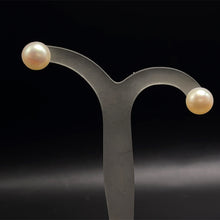 Stud Earrings | Freshwater Pink Pearl | Button Shape | Plain Smooth | 9mm | Pearly Luster | Women’s Jewelry - Earrings