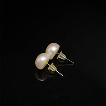 Stud Earrings | Freshwater Pink Pearl | Button Shape | Plain Smooth | 9mm | Pearly Luster | Women’s Jewelry - Earrings