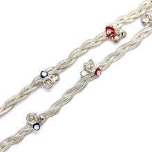 Stylish Twisted Style with Charms German Silver Anklet Pair Jewelry - Anklet
