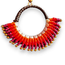 Handmade Earrings Hoop Art of Thread Colorful Jewelry