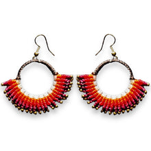 Handmade Earrings Hoop Art of Thread Colorful Jewelry