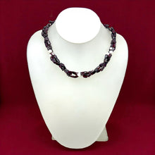 Timeless Handmade Natural Garnet Tube Plain & Agate Round Gemstone Beaded 15.2’’ Necklace Jewelry - Necklace