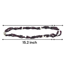 Timeless Handmade Natural Garnet Tube Plain & Agate Round Gemstone Beaded 15.2’’ Necklace Jewelry - Necklace