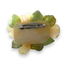 Handmade Brooch Boutonniere Unique Fish Scales Tri-Sided Yellow Rose