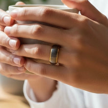 Tungsten Band Raised Center Silver Brushed Matte Finish And Gold Edges Band Durable Scratch Resistant Unisex Wedding